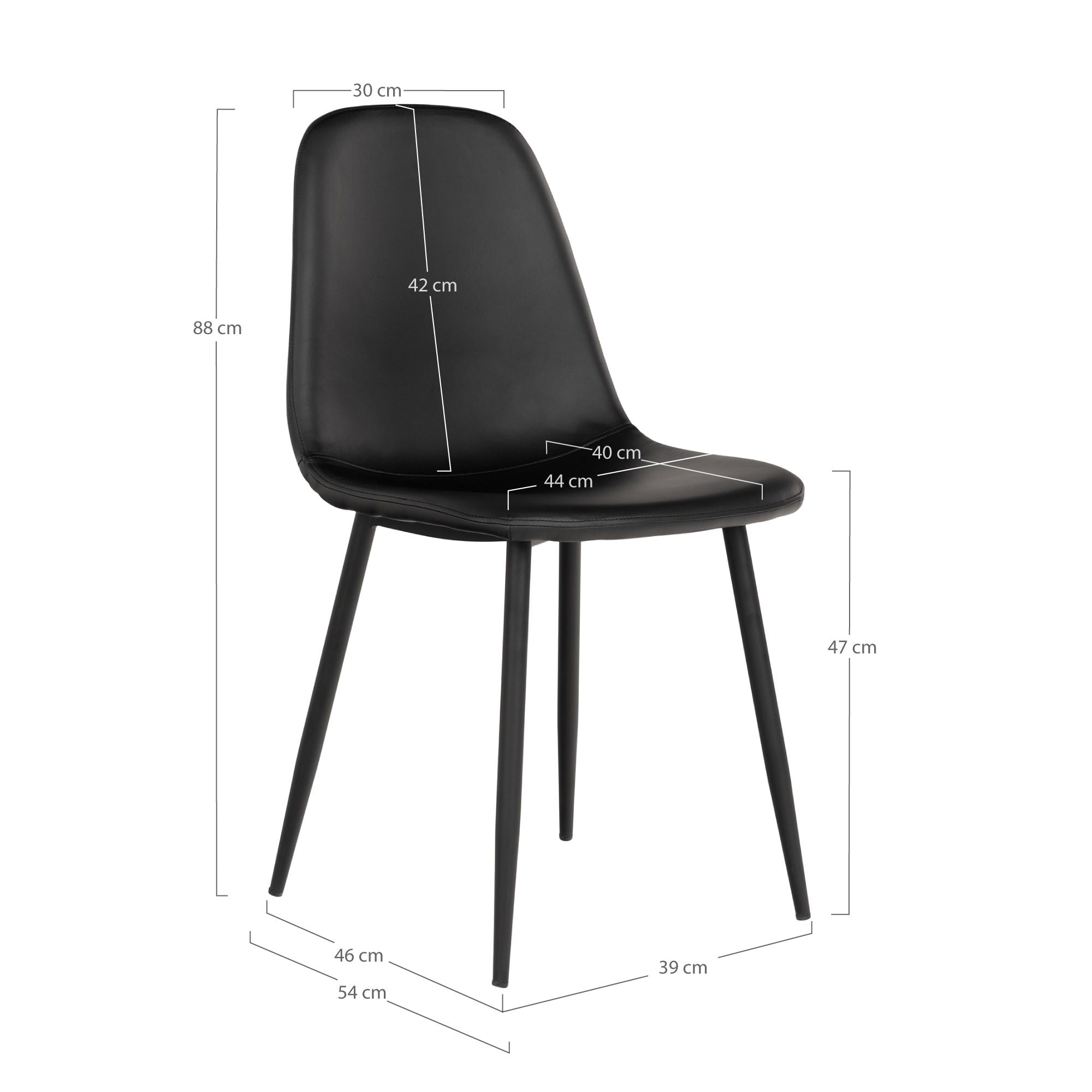 Stockholm eetkamerstoel, set van 2