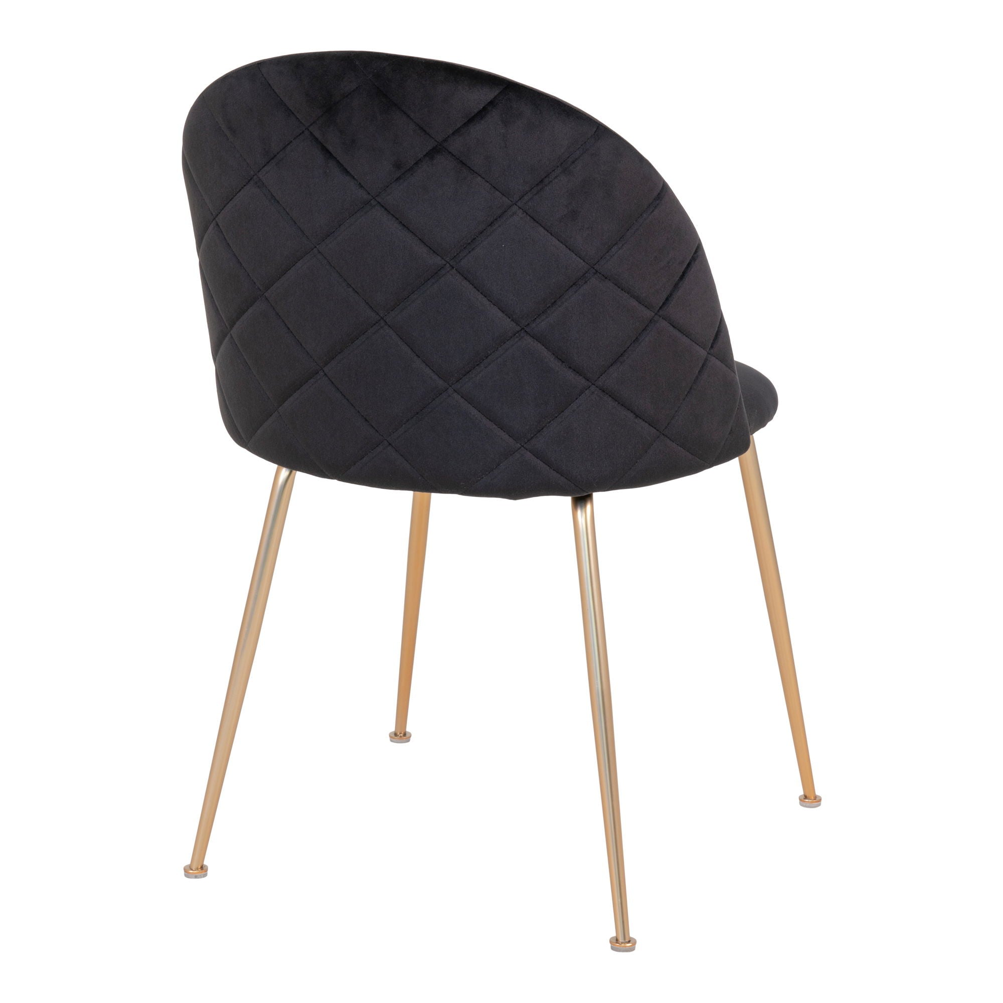 Geneve eetkamerstoel in zwart velvet, set van 2