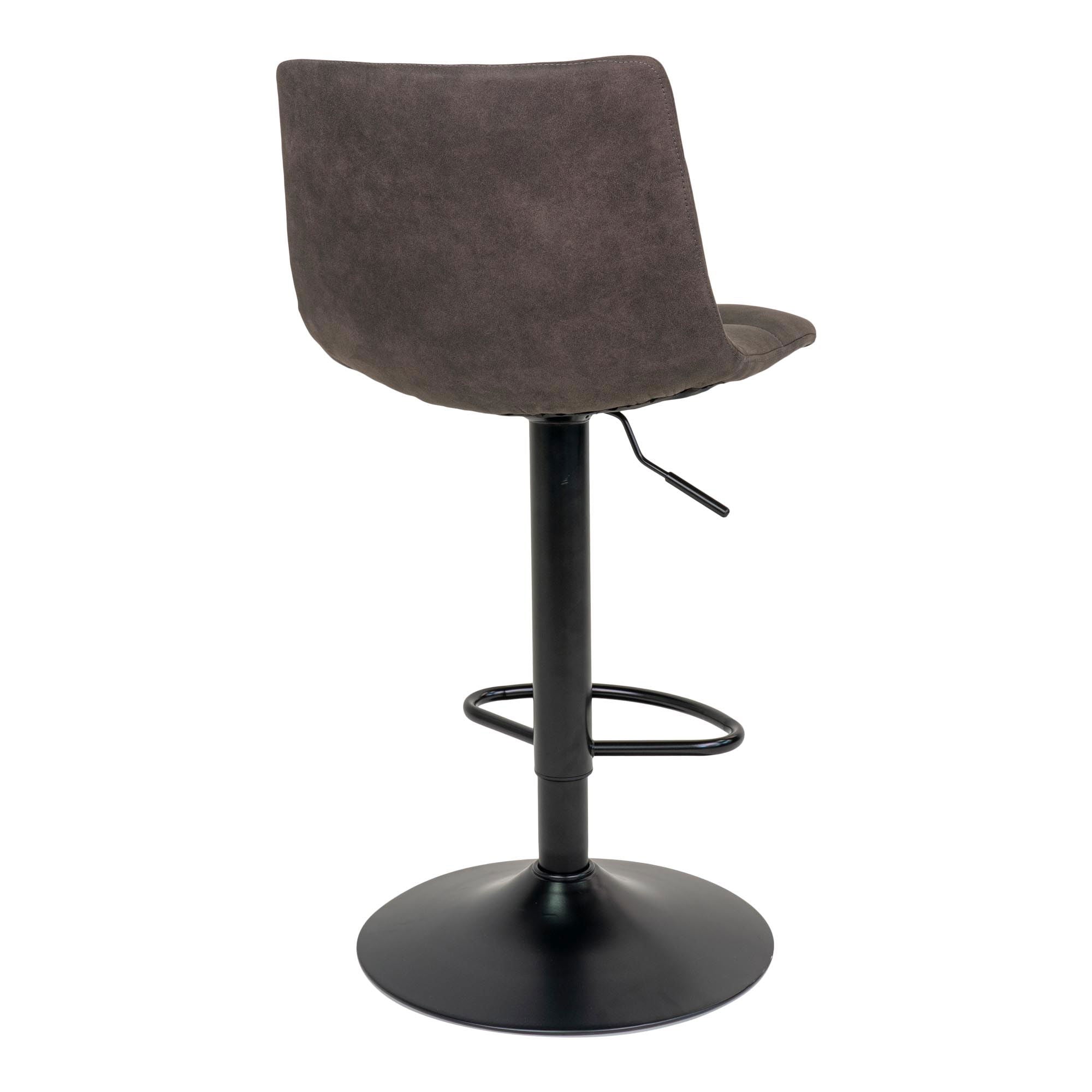 Middelfart barstoel in antraciet microfiber, set van 2