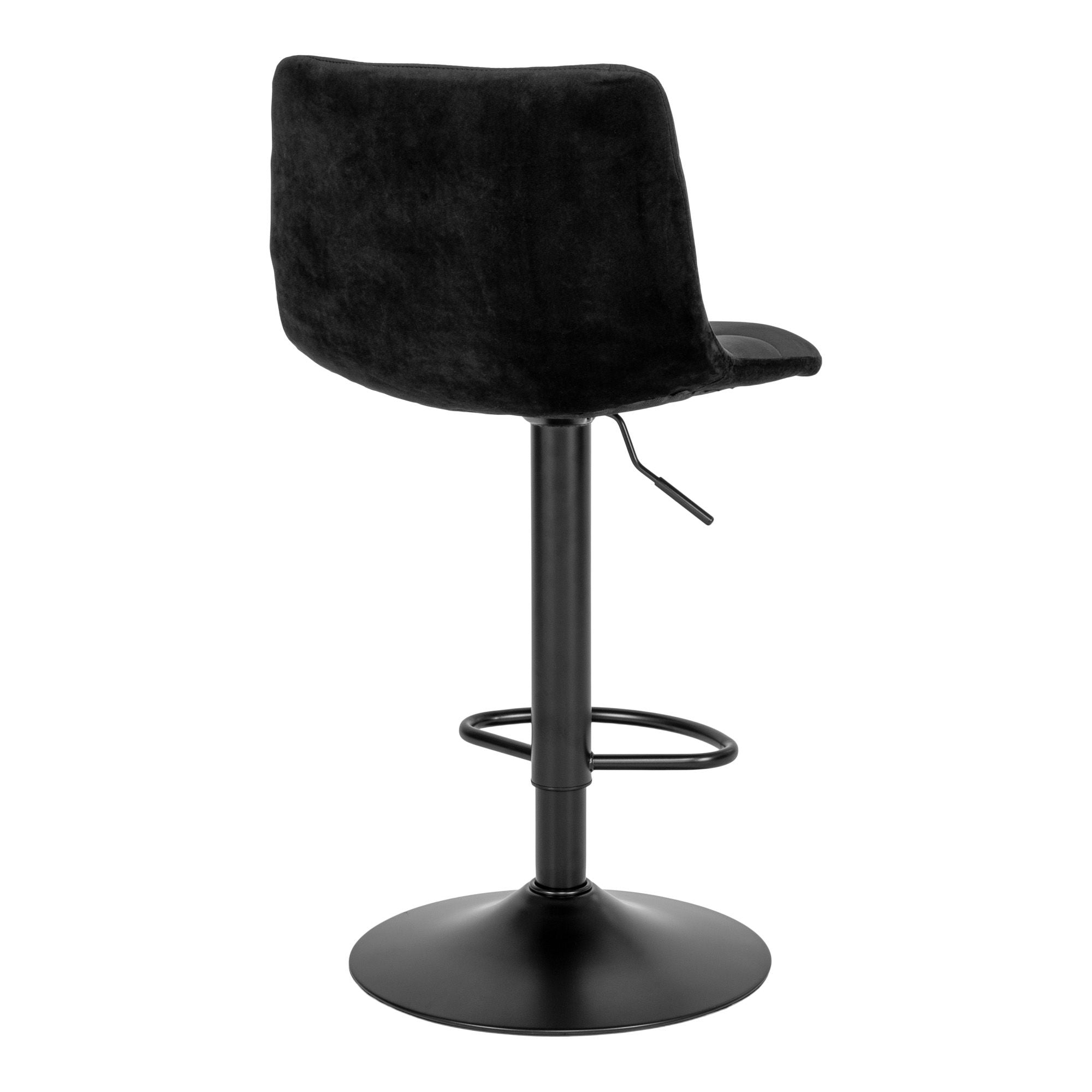 Middelfart barstoel in zwart velvet, set van 2