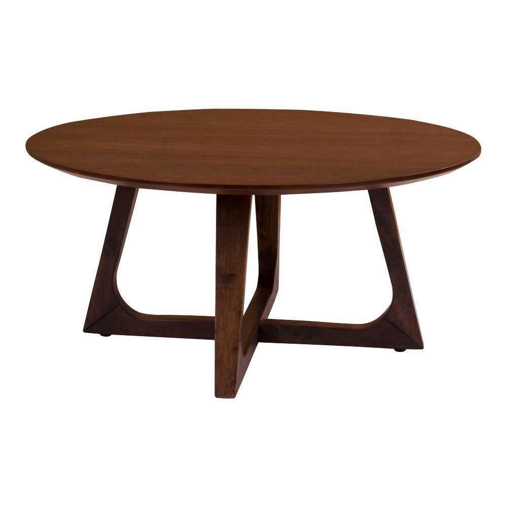 Hellerup salontafel, walnut veneer ø75x36 cm