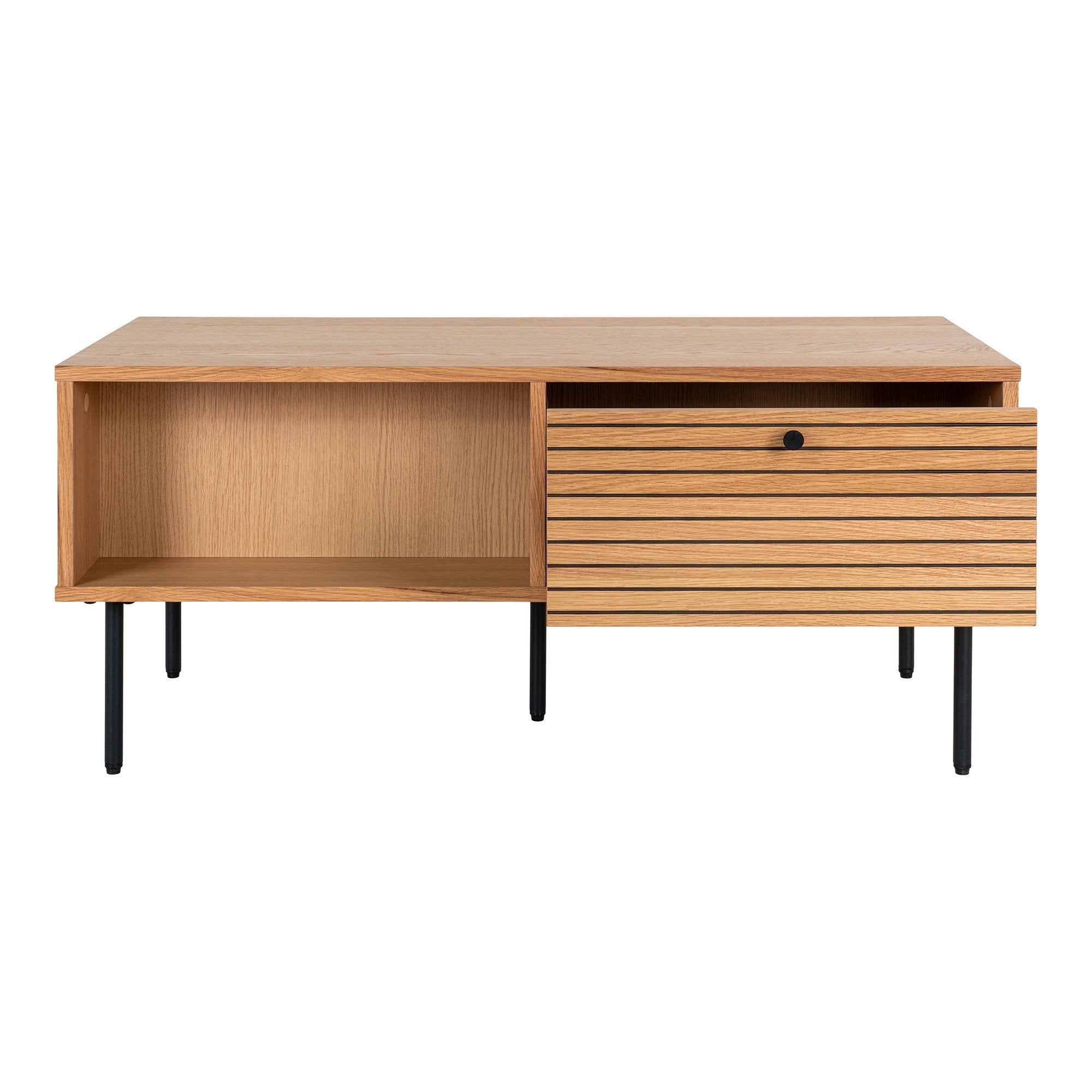 Kyoto salontafel met lades in oak veneer, 50x100x45 cm