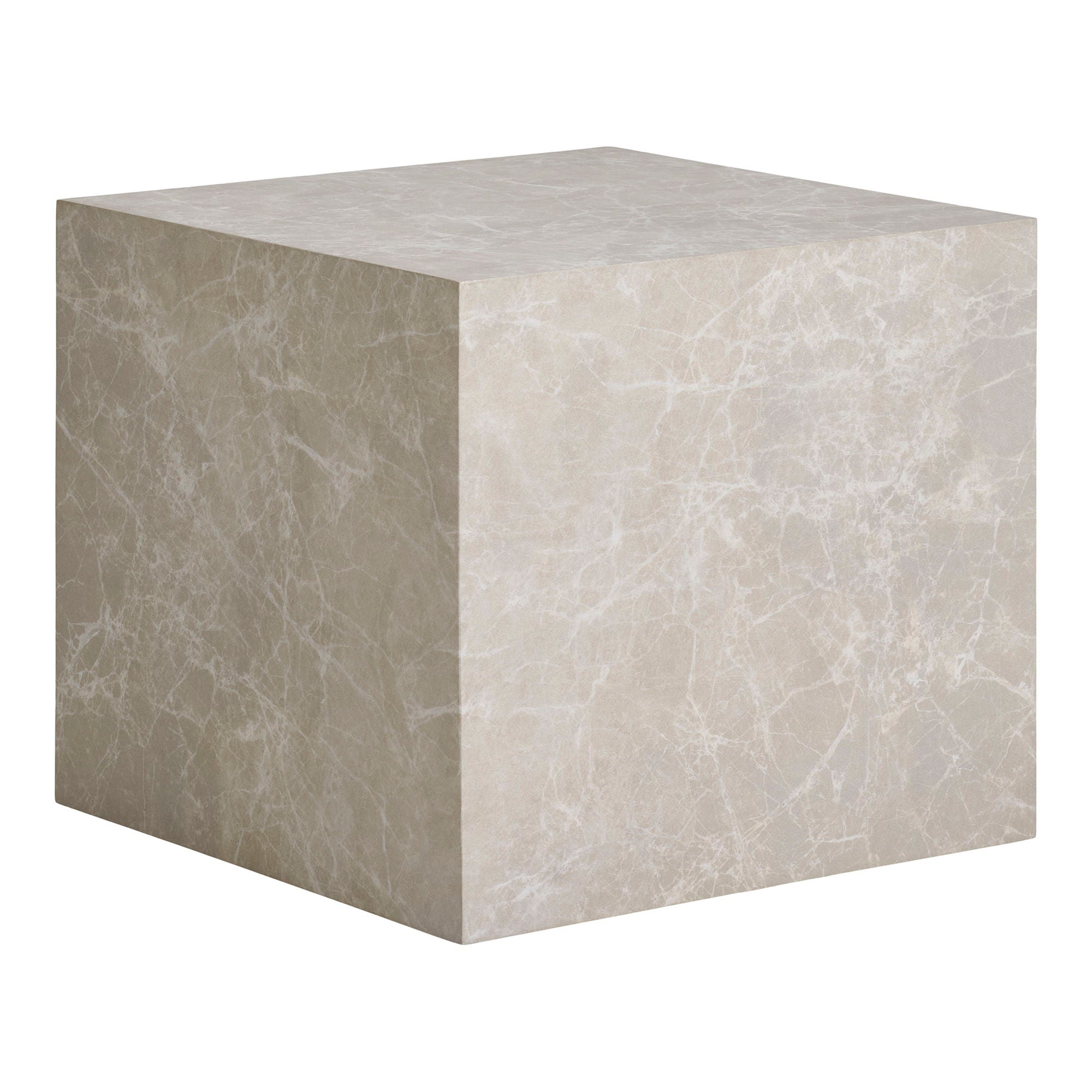 Prague salontafel, marble look, beige set of 2