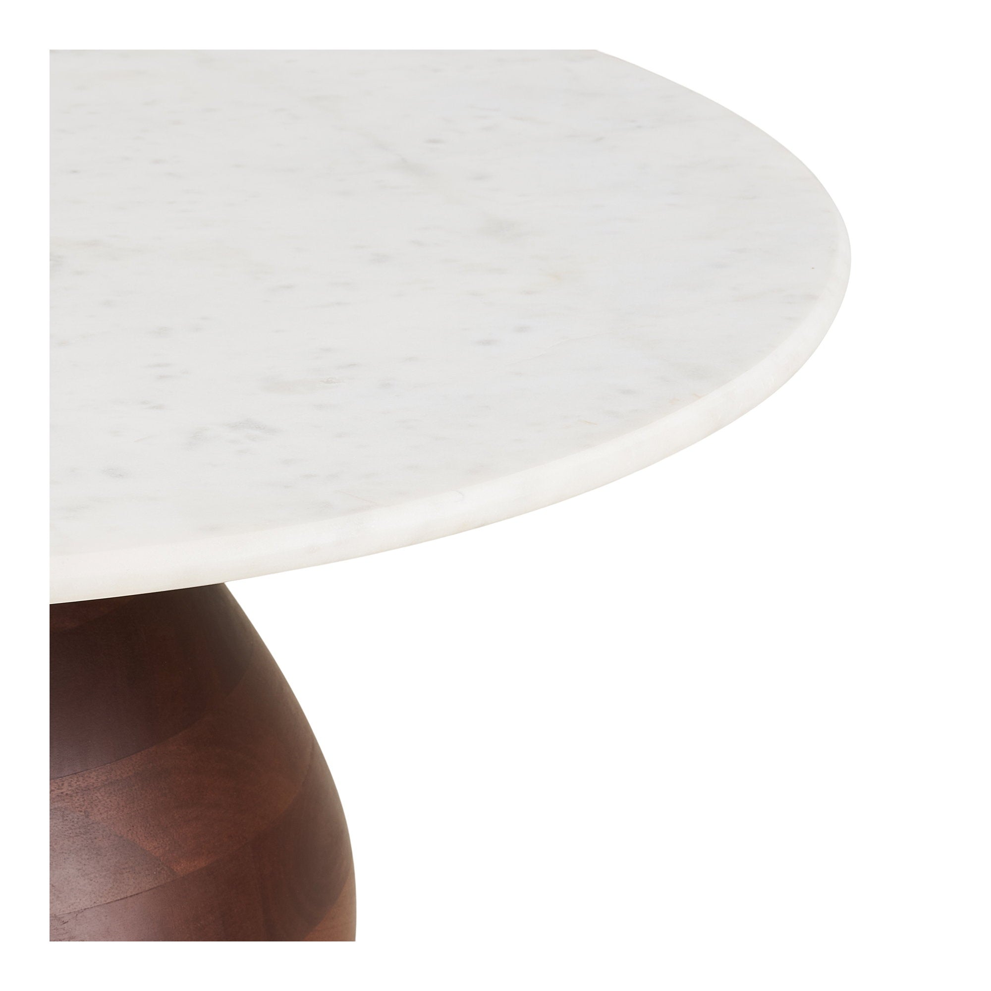 Heide salontafel, mango wood/marble, dark brown/white ø70x35 cm