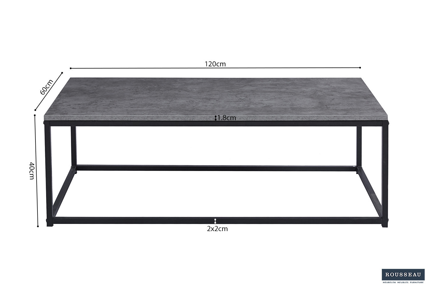 SALE - Salontafel 'Dallas' Decor Steen Grijs