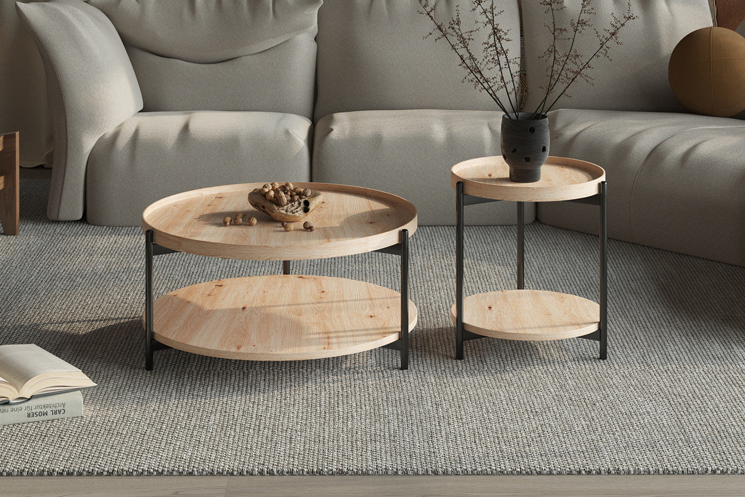 Salontafel Dalina 80 cm Oude eik