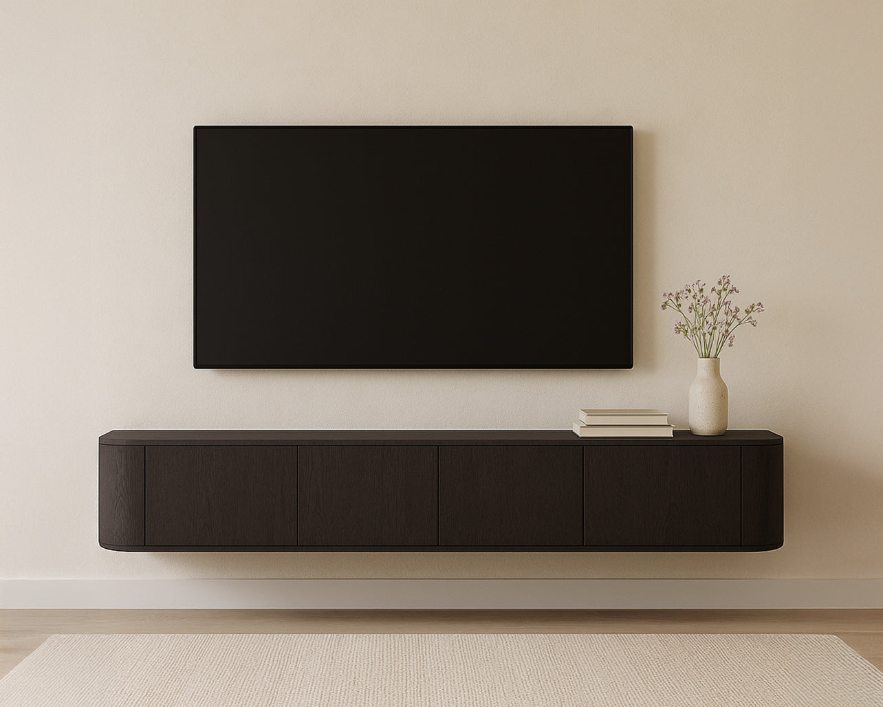 Novero Espresso Zwevend 220cm
