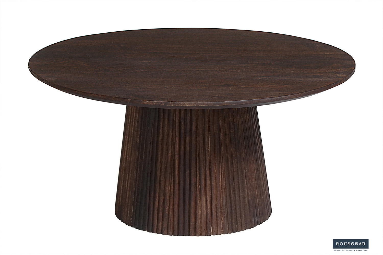 Salontafel 'Miguel' 80 cm Rond Mango hout Donkerbruin