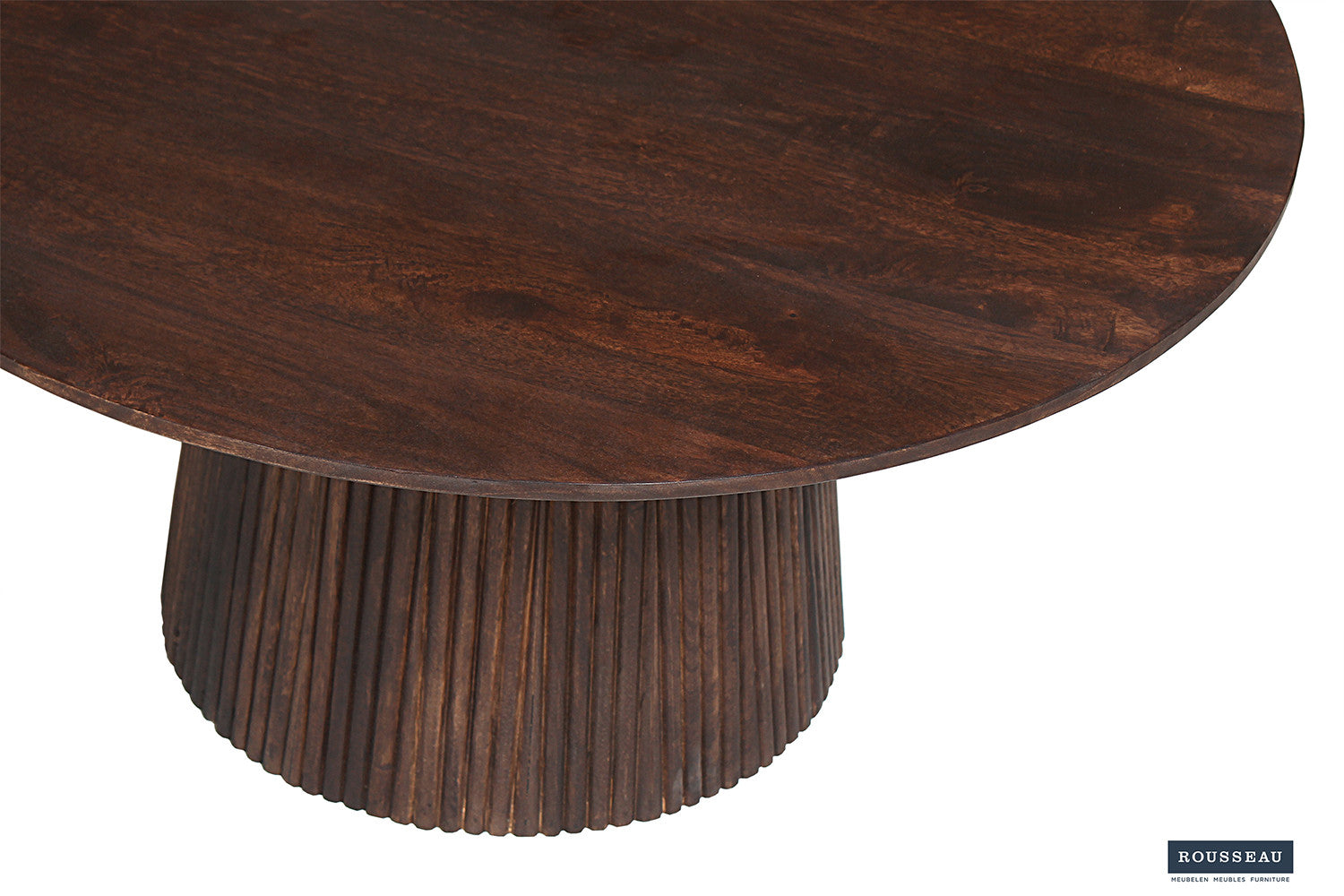 Salontafel 'Miguel' 80 cm Rond Mango hout Donkerbruin