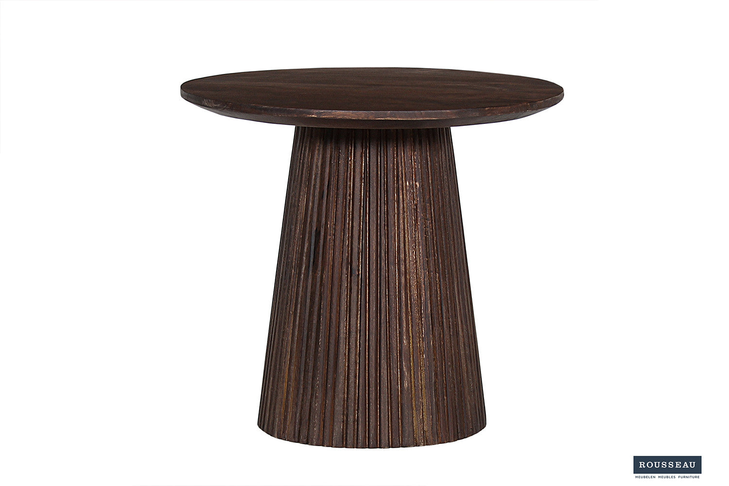 Salontafel Miguel 50 cm Rond Donkerbruin