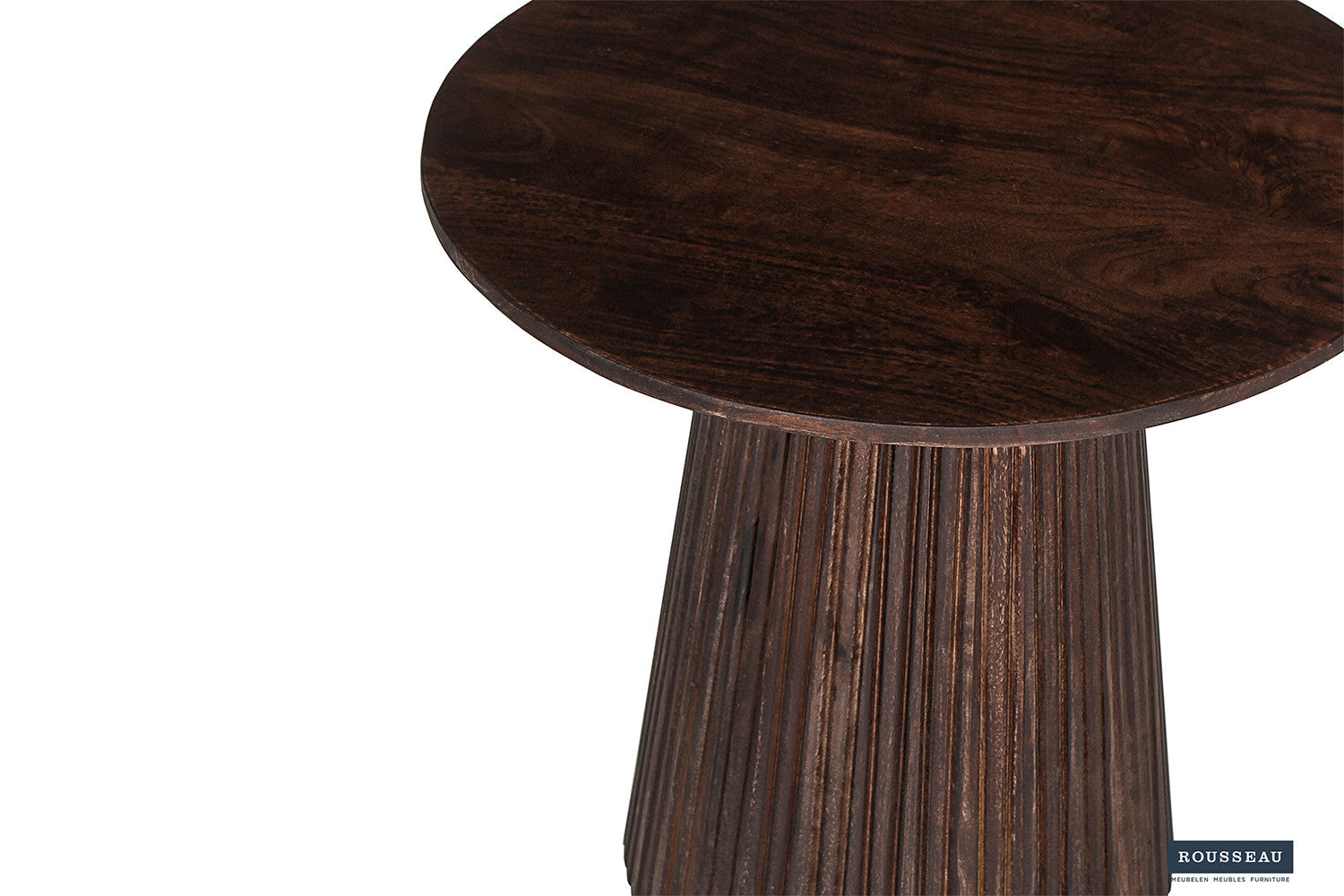 Salontafel Miguel 50 cm Rond Donkerbruin