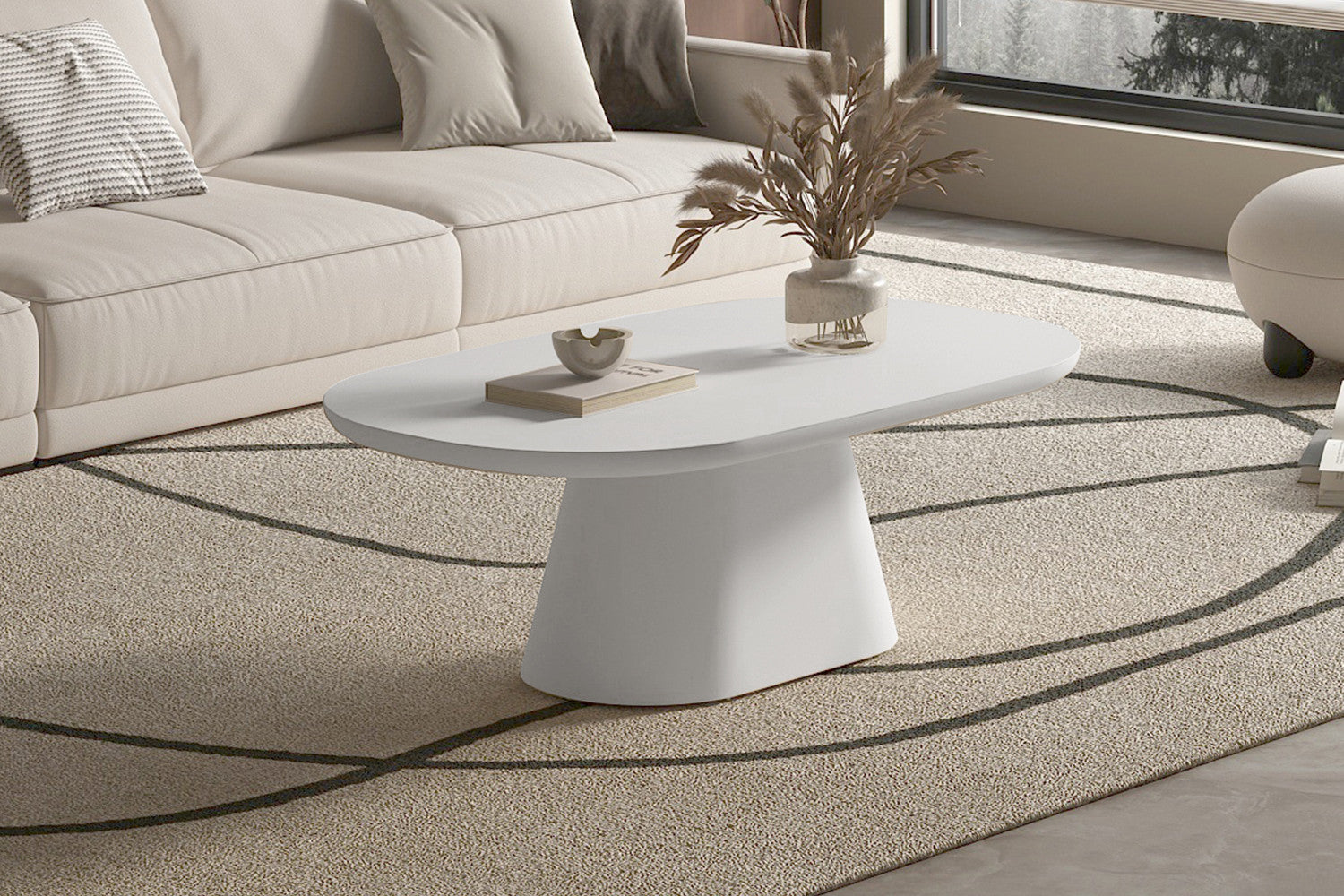 Salontafel Tavira 120 cm Cement Ecru