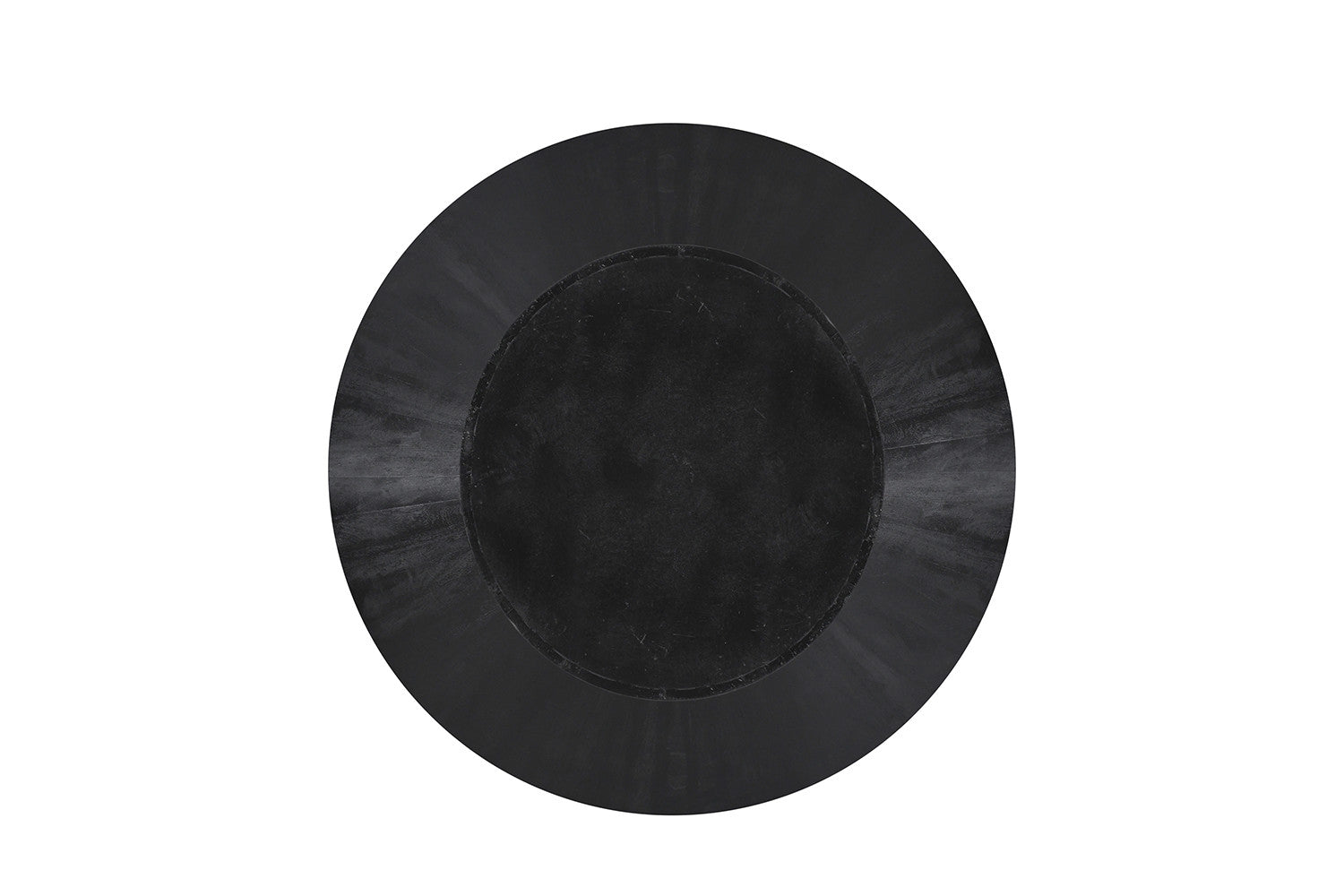 Tafel 'Tommy' 130 cm Rond Mango hout  Zwart