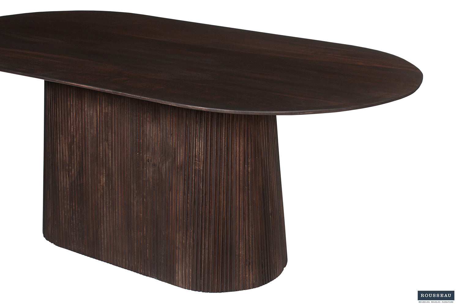 Tafel 'Miguel' 200 cm Ovaal Mango hout Donkerbruin