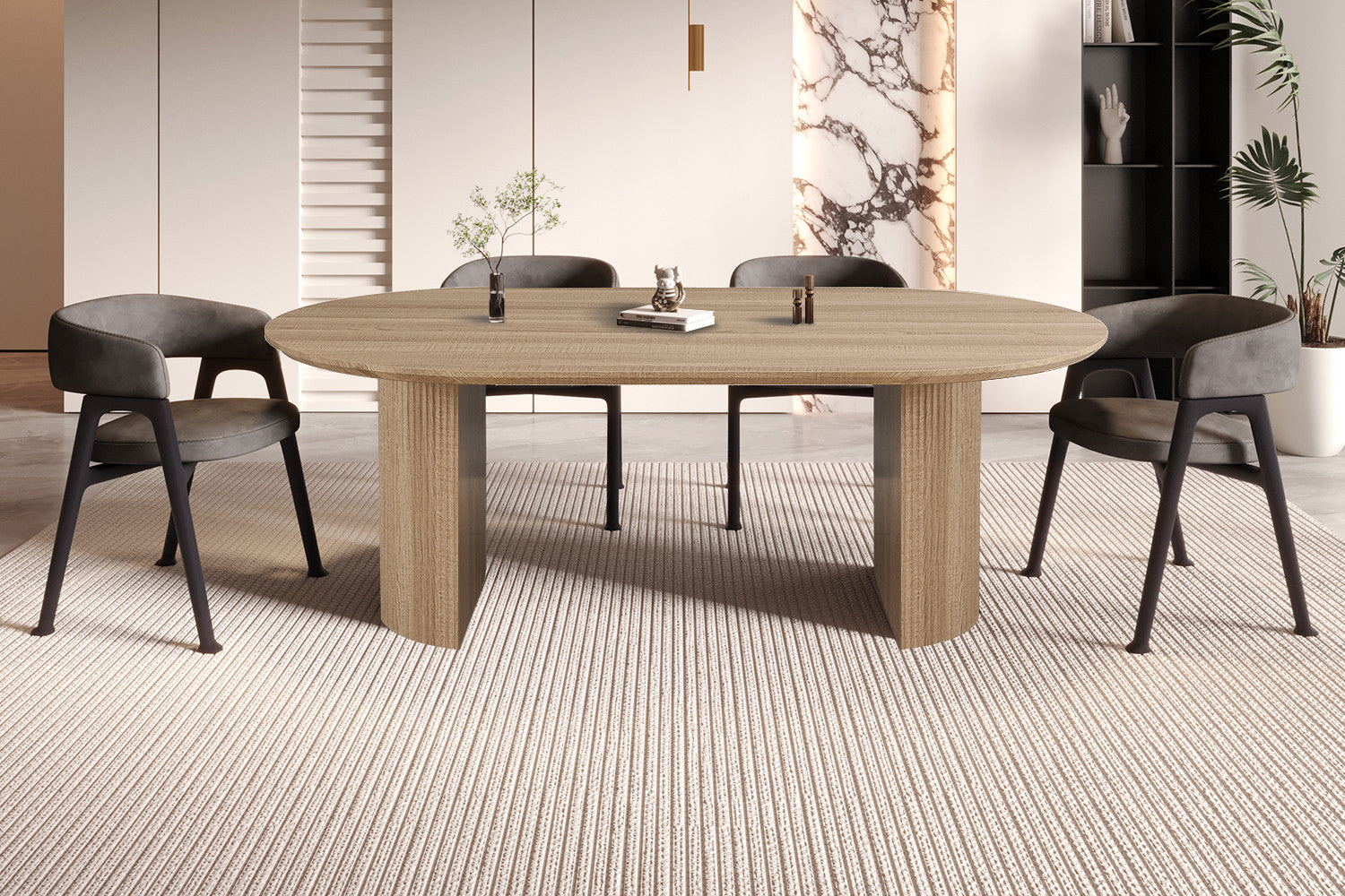 Tafel Lagos 220 cm Ovaal Decor Eik Naturel