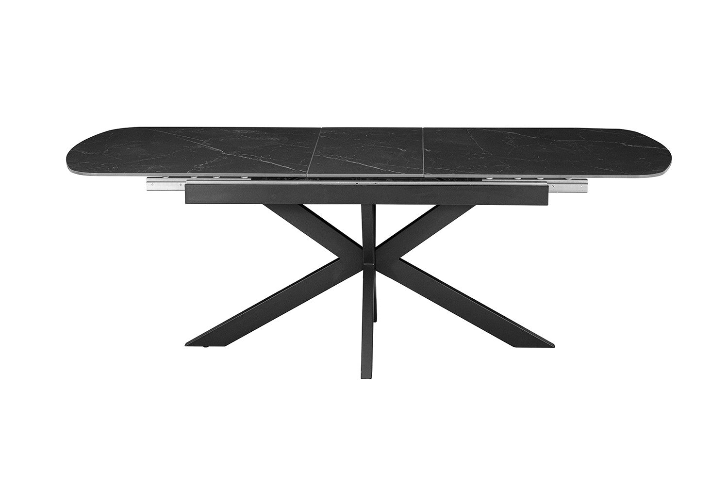 NEW - Uitschuifbare tafel 'Hestia' 180-220 cm Deens Ovaal Steen Zwart