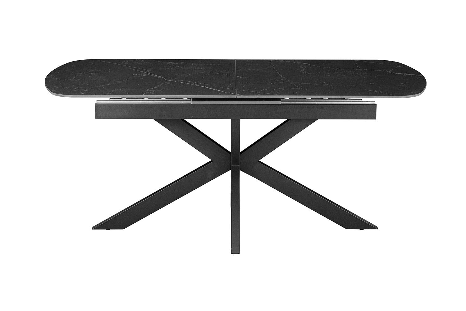 NEW - Uitschuifbare tafel 'Hestia' 180-220 cm Deens Ovaal Steen Zwart