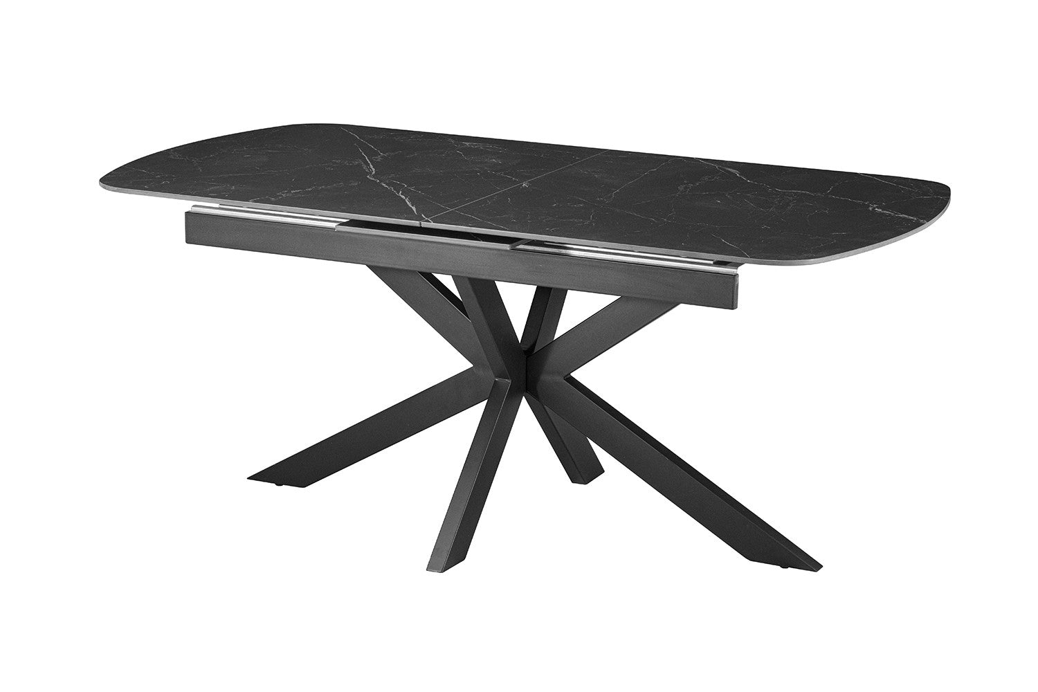 NEW - Uitschuifbare tafel 'Hestia' 180-220 cm Deens Ovaal Steen Zwart