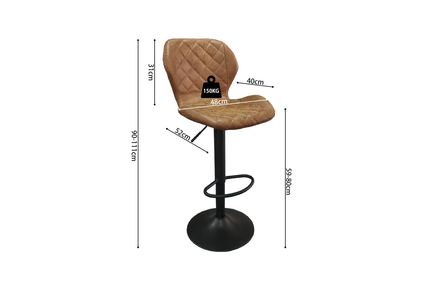 Barkruk Malaga Topper 02 Cognac