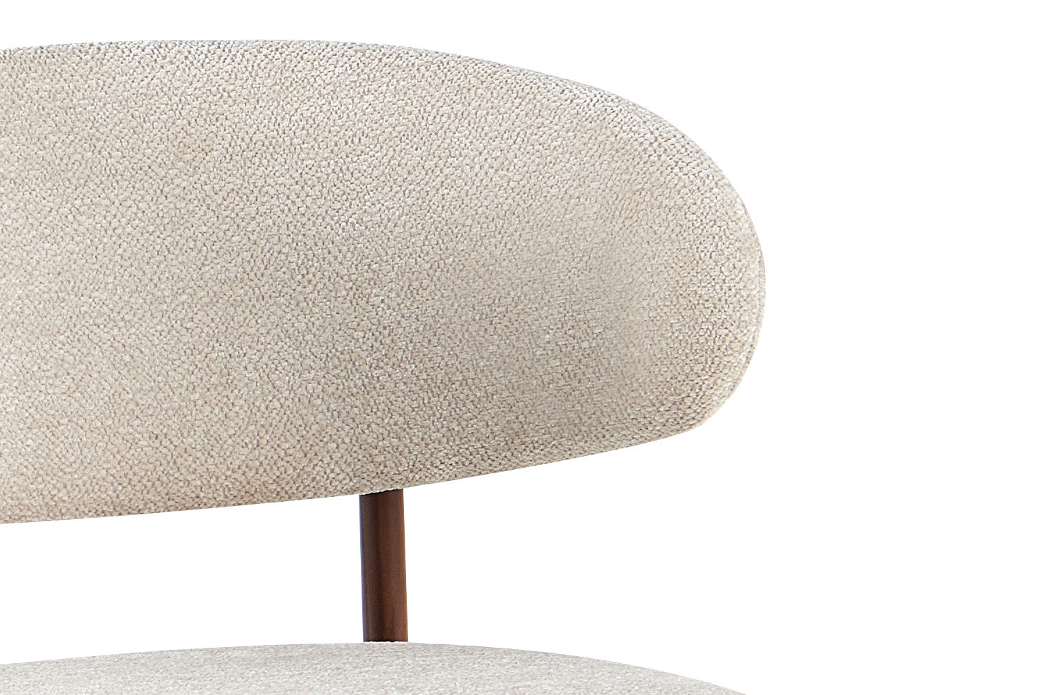 Counterstoel 'Coco' Walnoot - Stof Raven 24 Beige