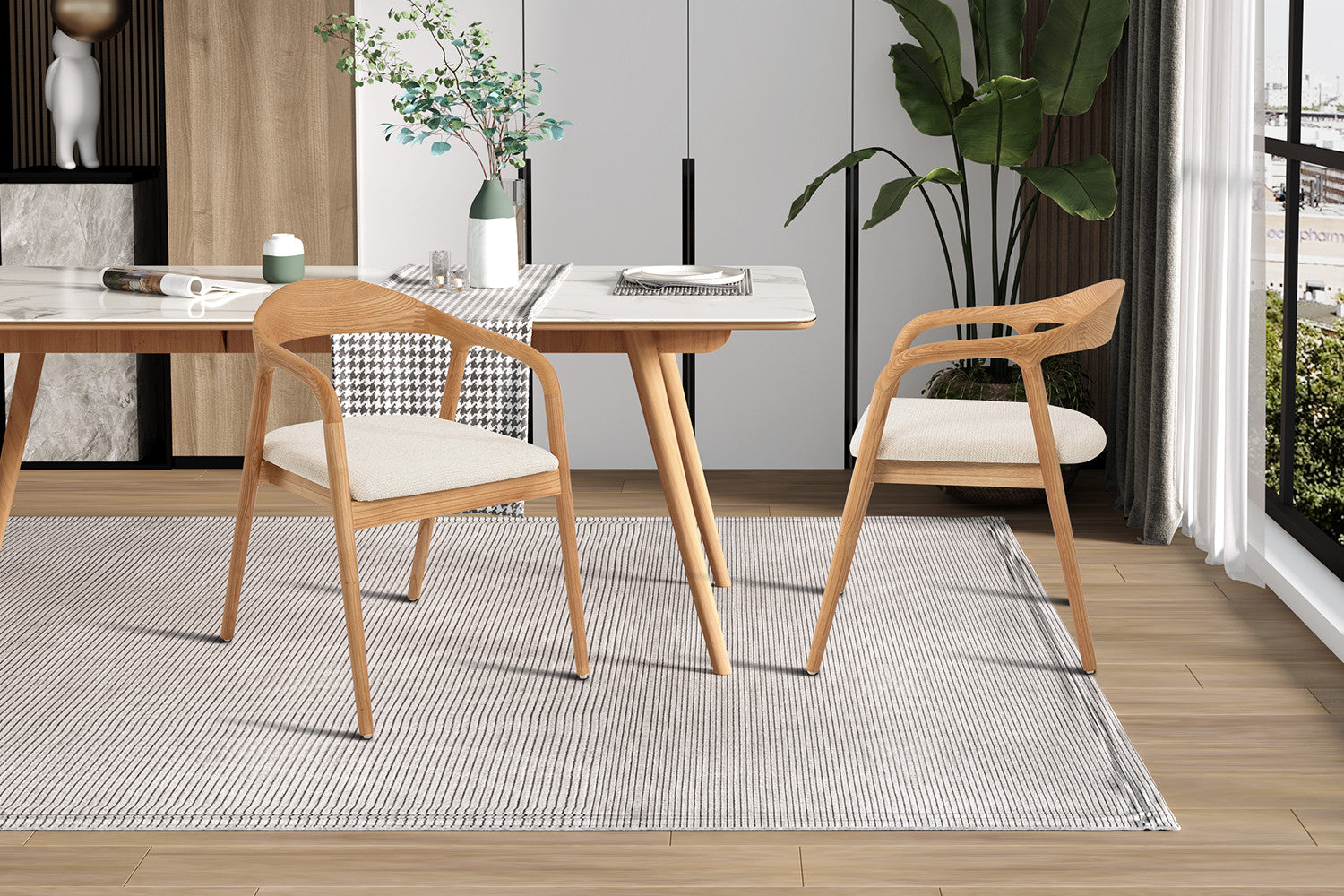 Eetkamerstoel Claire Essenhout Milan Beige