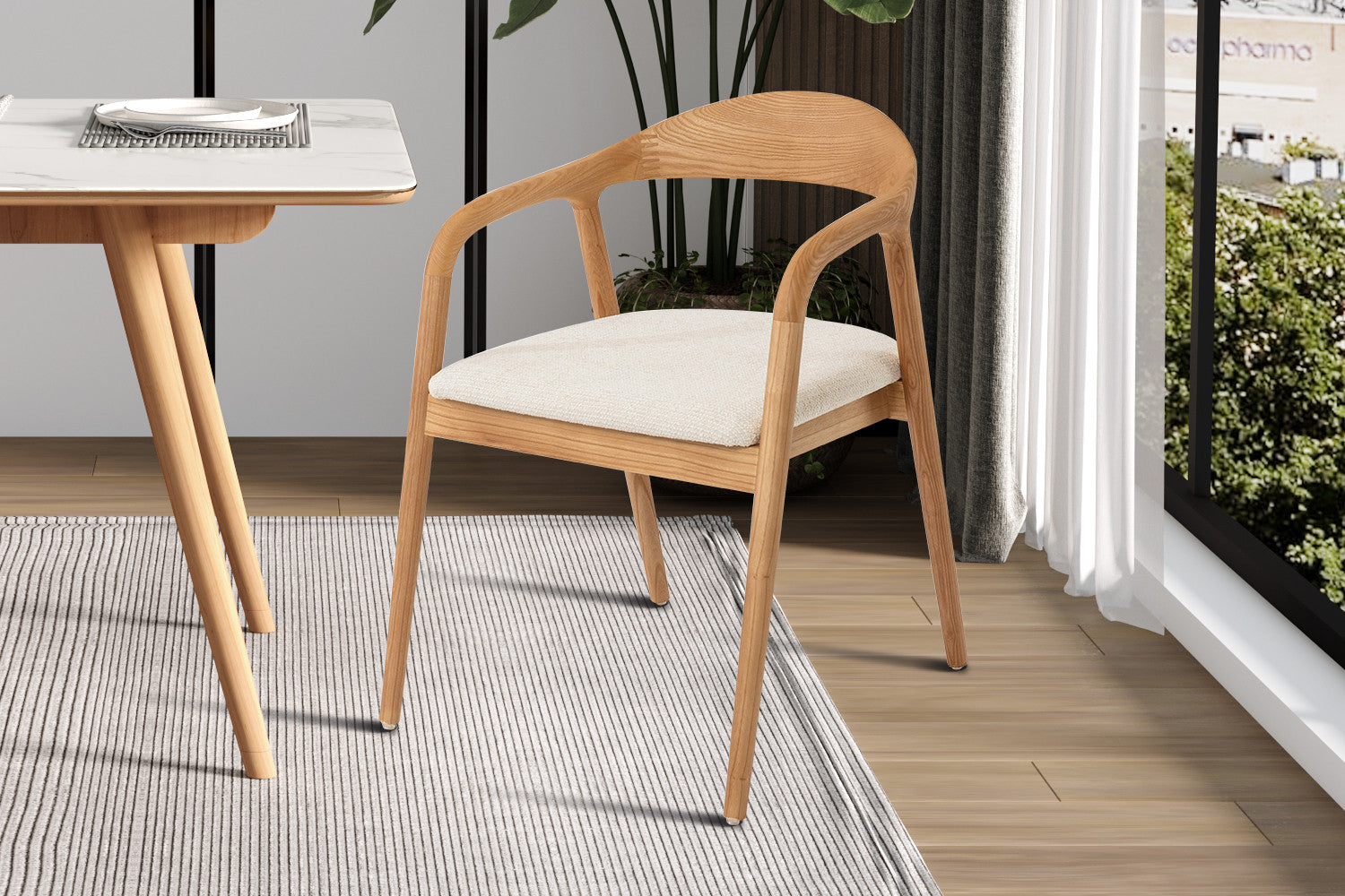 Eetkamerstoel Claire Essenhout Milan Beige