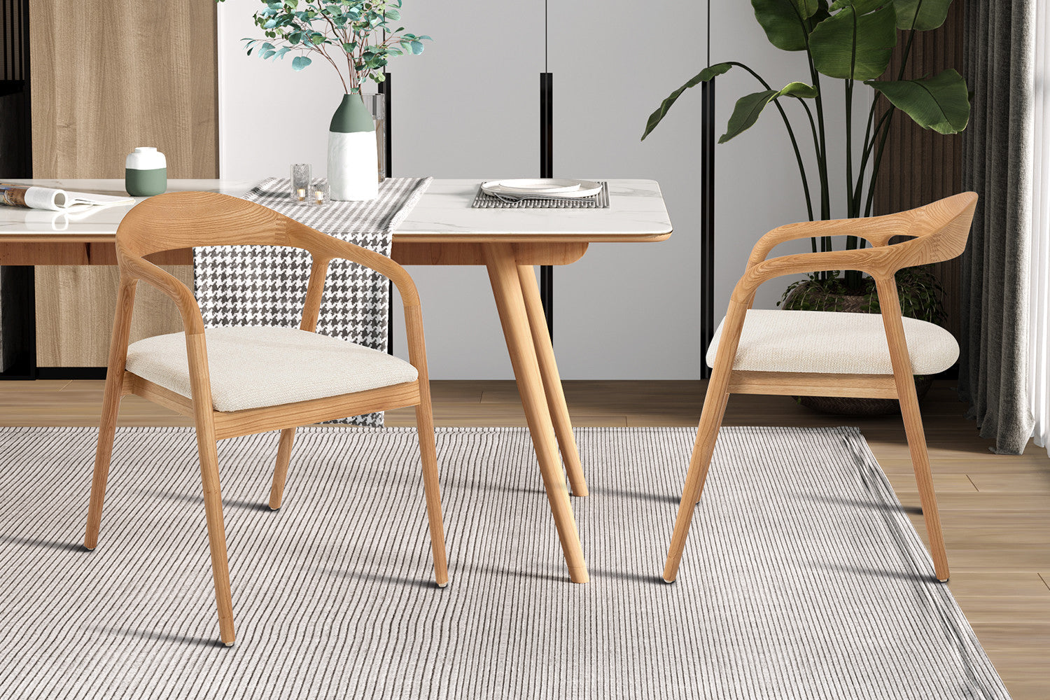 Eetkamerstoel Claire Essenhout Milan Beige