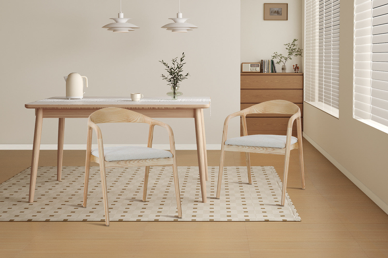 Eetkamerstoel Claire Essenhout Milan Beige