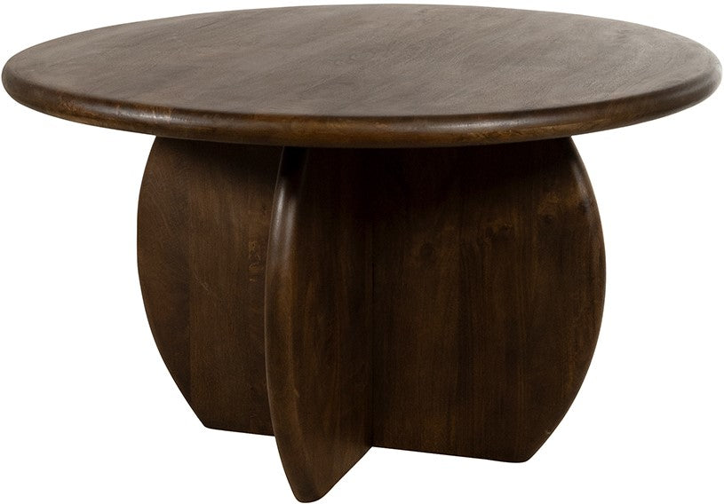 Eetkamertafel Ø130, Mango Brown Walnut