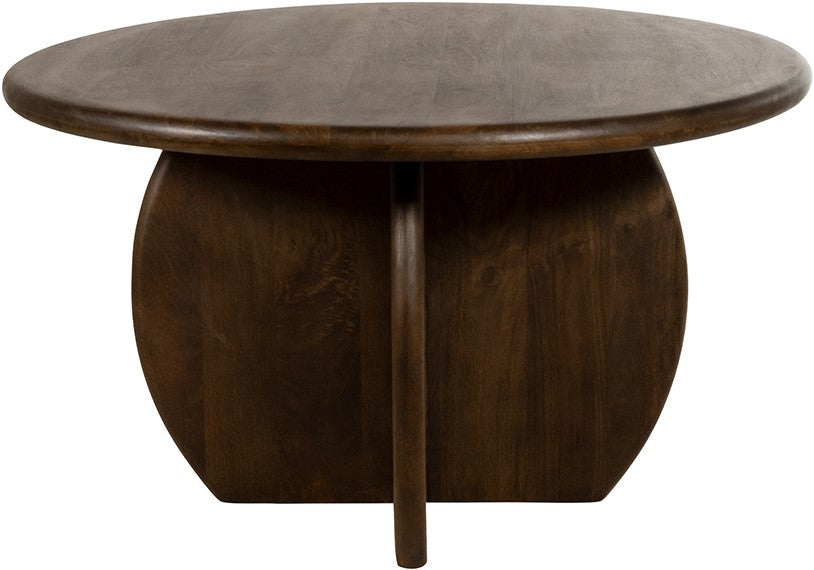 Eetkamertafel Ø130, Mango Brown Walnut