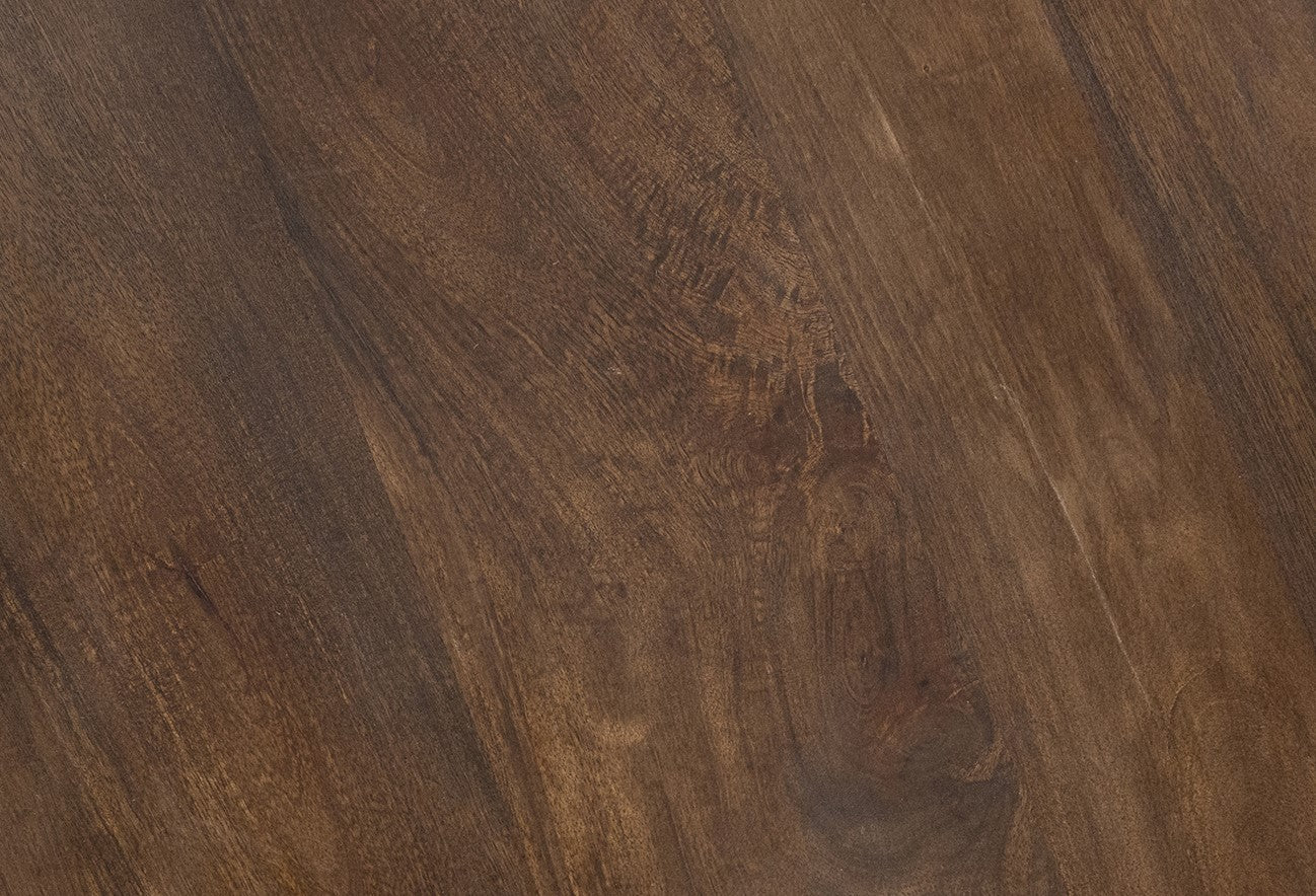 Eetkamertafel Ø130, Mango Brown Walnut