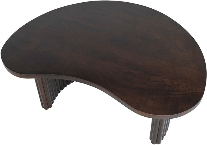 Firenze salontafel 85, boon vorm, Mango Brown Walnut