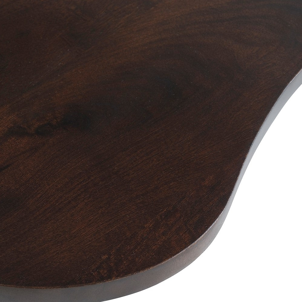 Firenze salontafel 85, boon vorm, Mango Brown Walnut