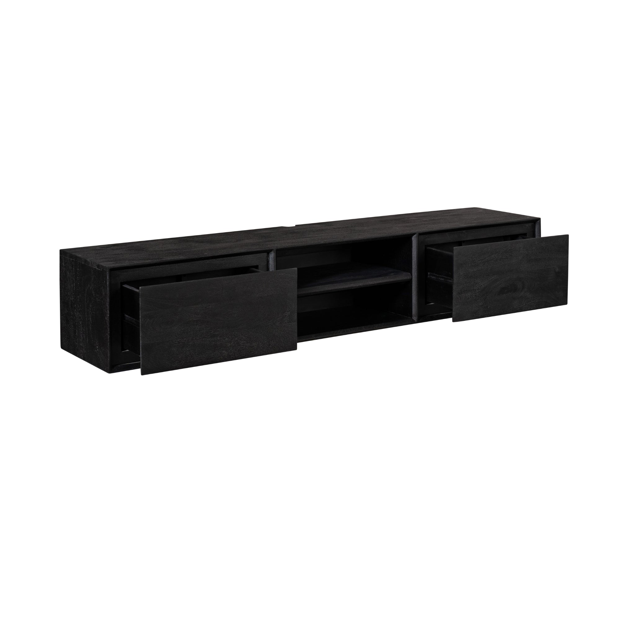 Zwevend tv meubel Ambiance Black | 160 cm