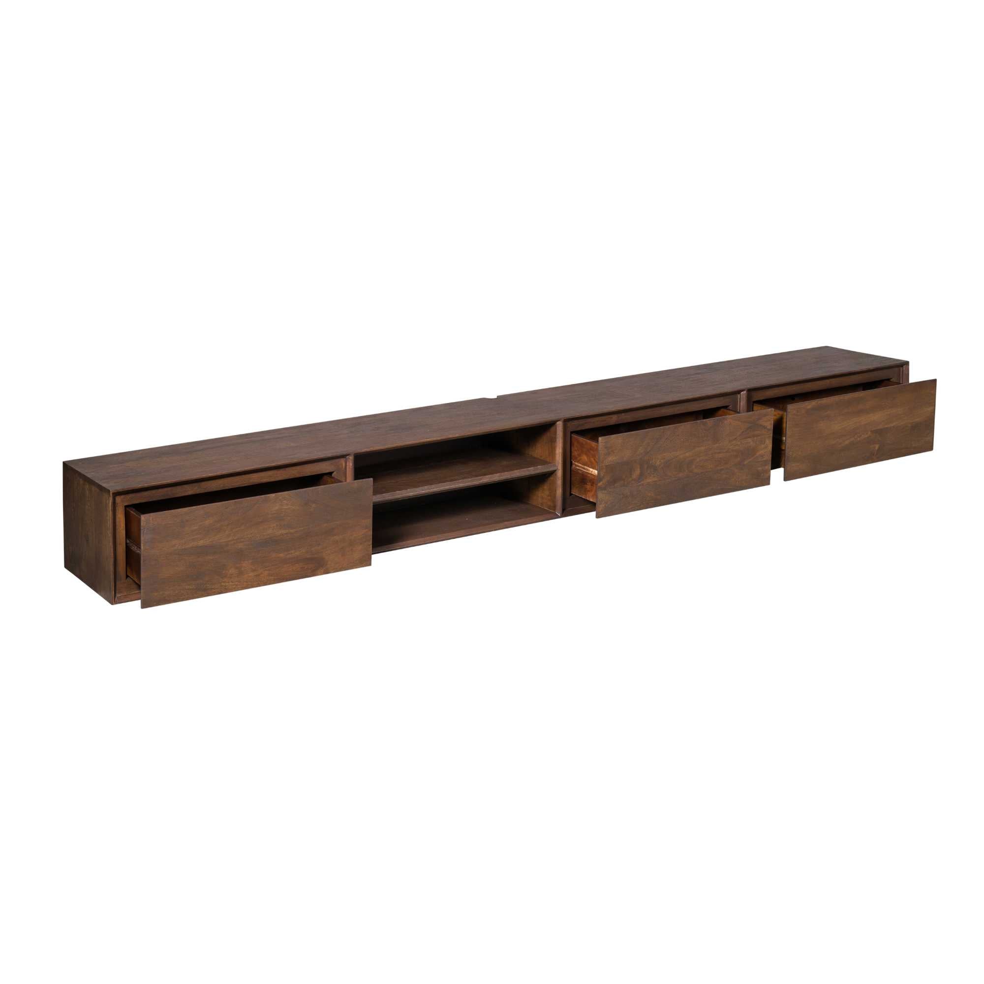 Zwevend tv meubel Ambiance Brown | 240 cm