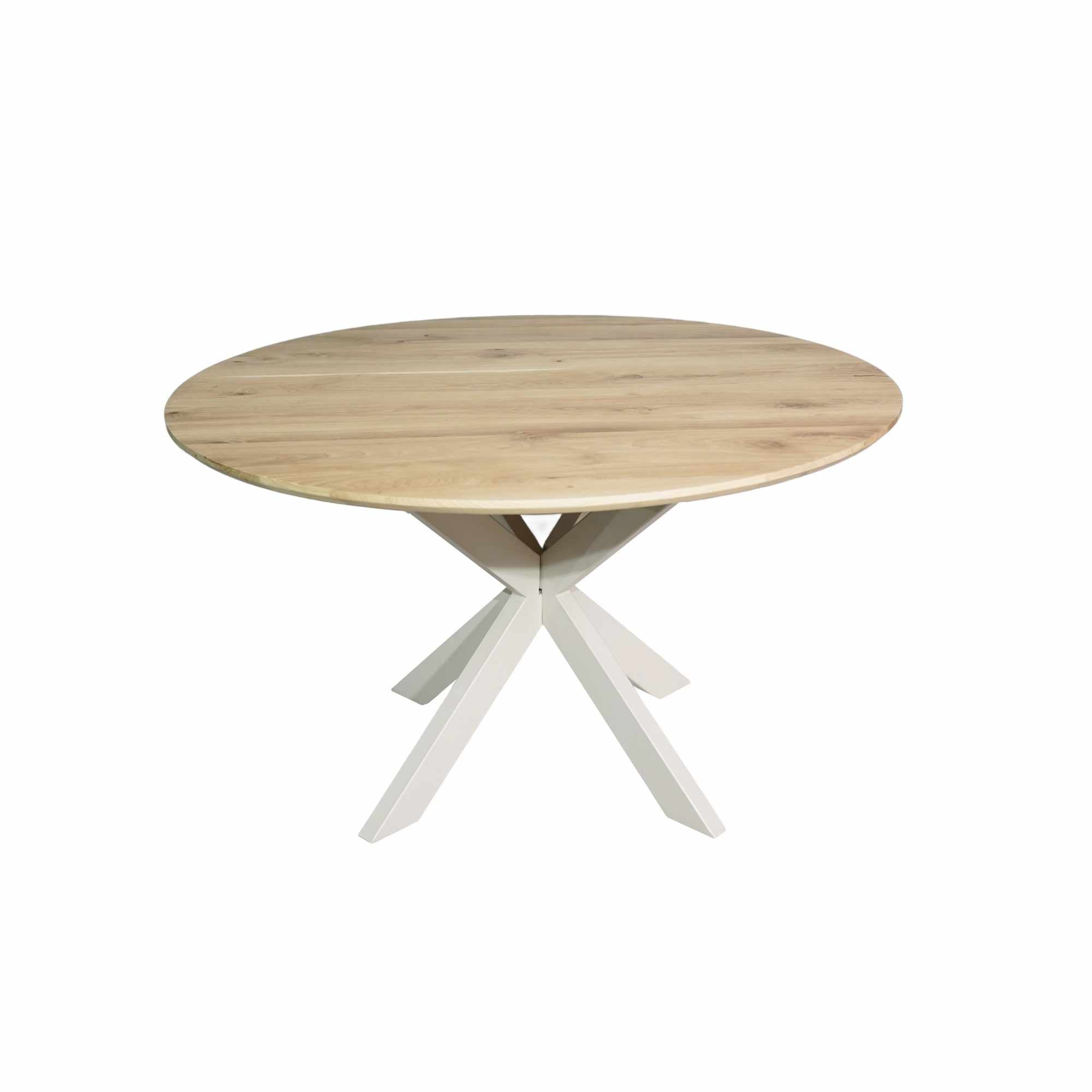 Eiken eettafel Ferris | Rond 150 cm | Naturel | Poot Sand