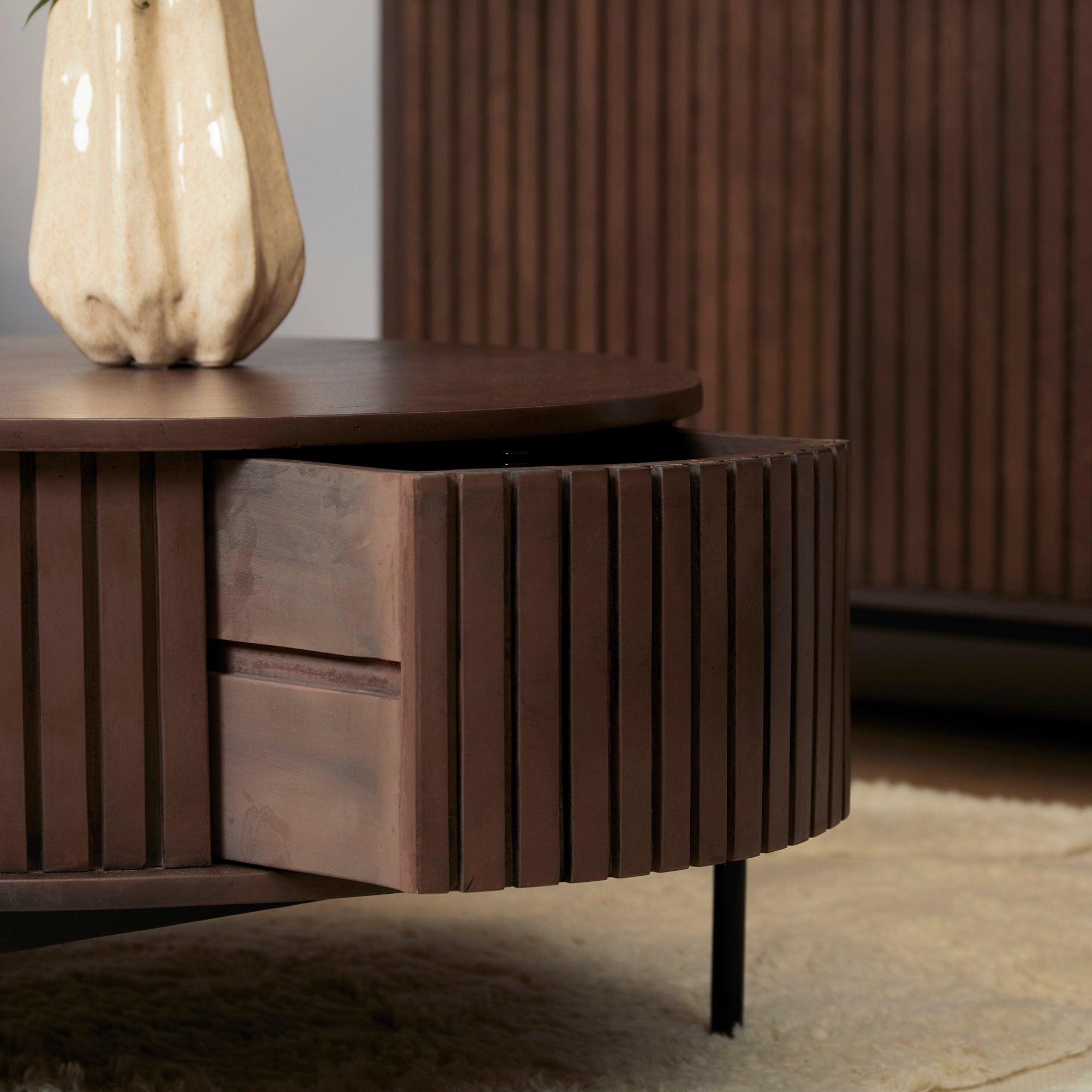 Salontafel Madison Brown | 80 cm | Rond