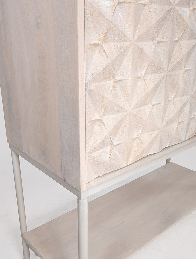 Trinity 2-deurs kast met onderplank, Mango Ashblond