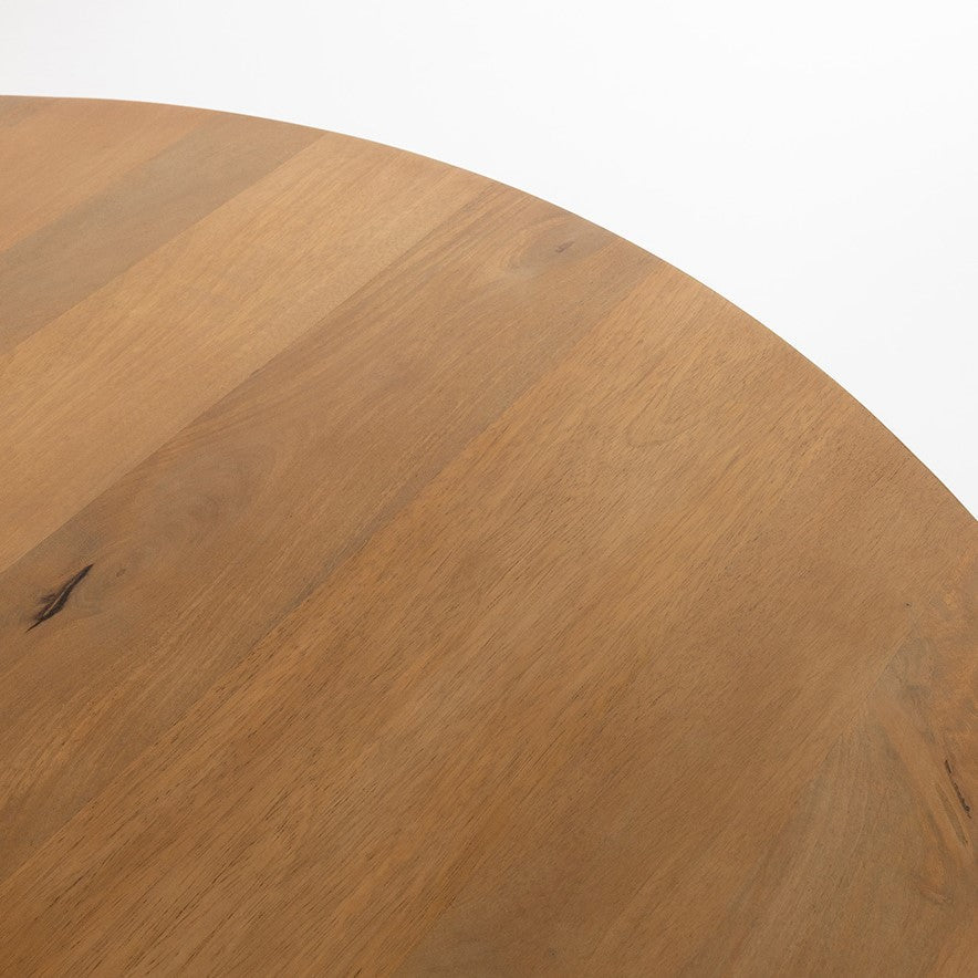 Eetkamertafel Ø130, Mango Smooth Natural