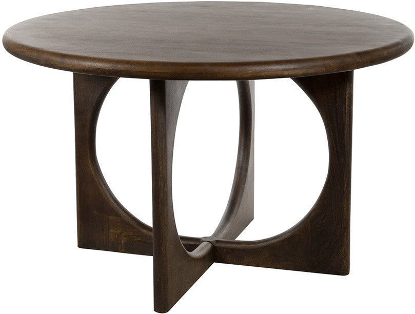 Eetkamertafel Ø130, Mango Brown Walnut