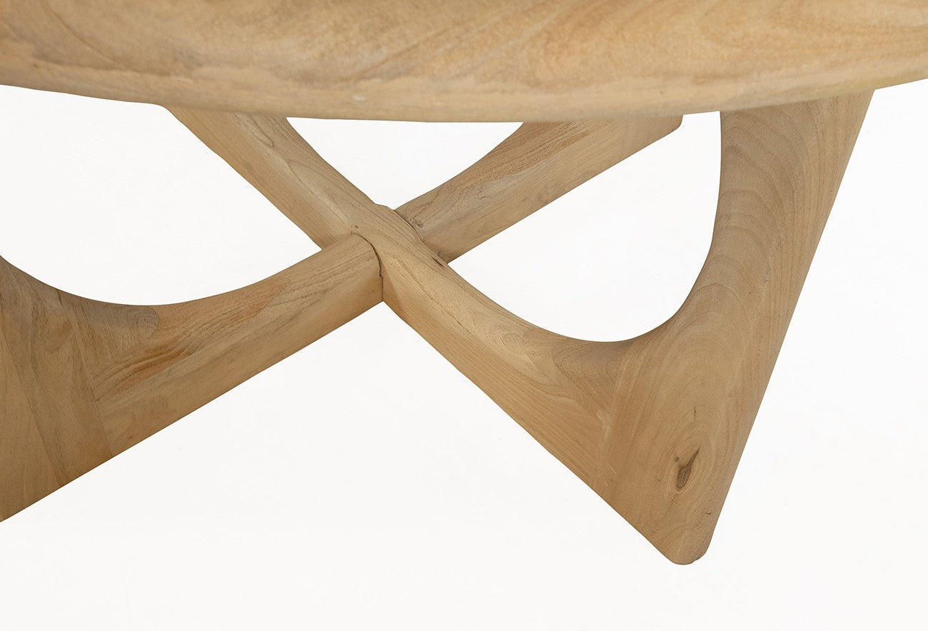 Eetkamertafel Ø130, Acacia Groovy Natural